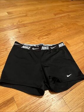 Nike Black and White Logo Waistband Performance Shorts